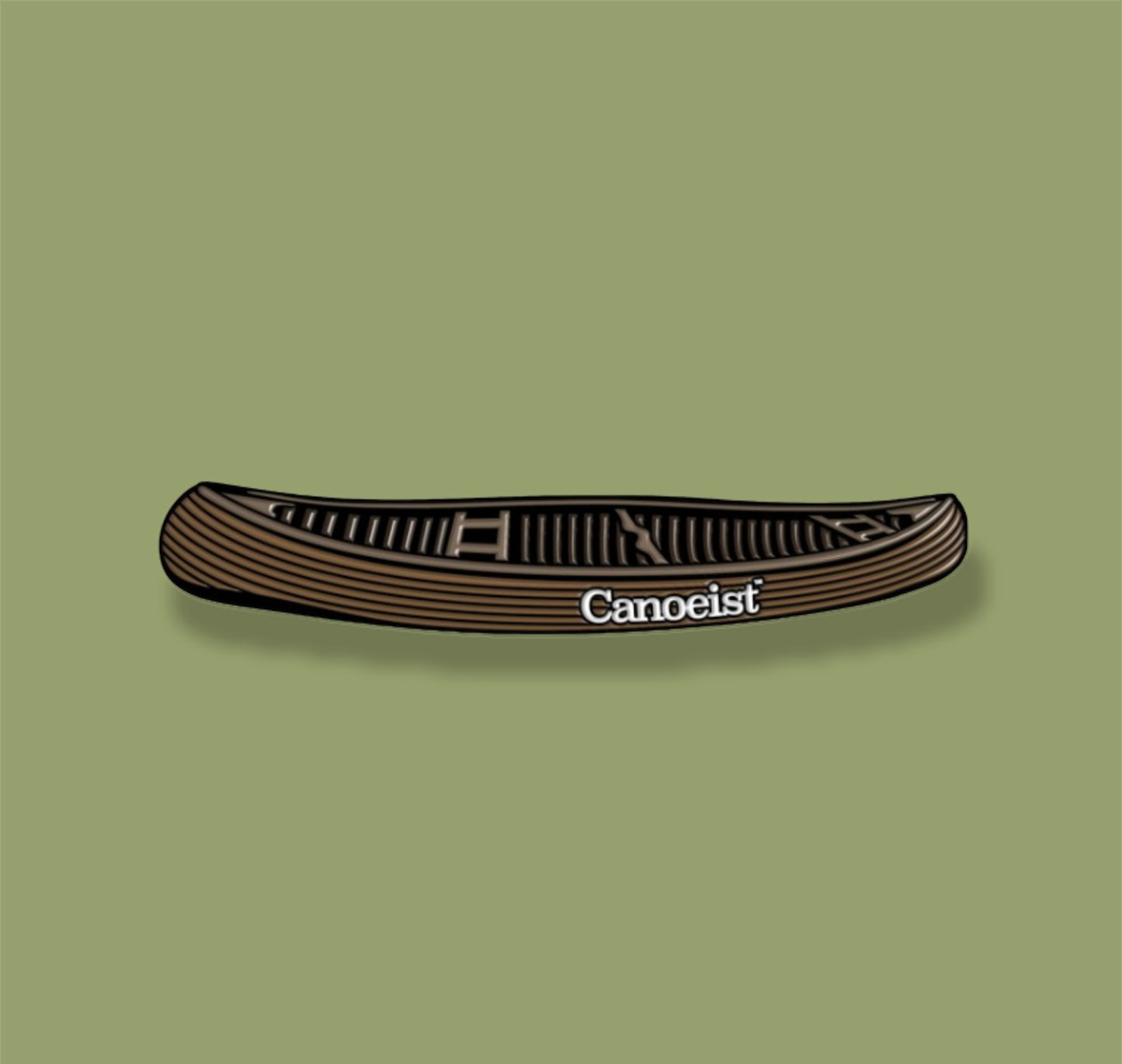 The Cedar Strip Wood Canoe - Enamel Pin