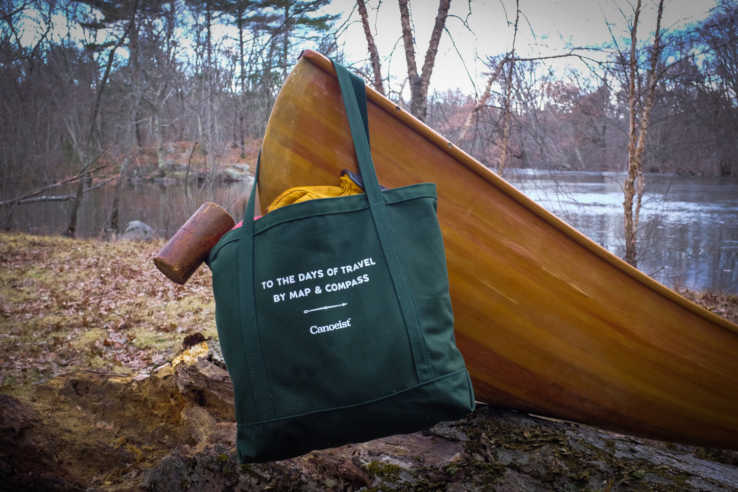 Canoeist Duck Cloth Tote (Large)