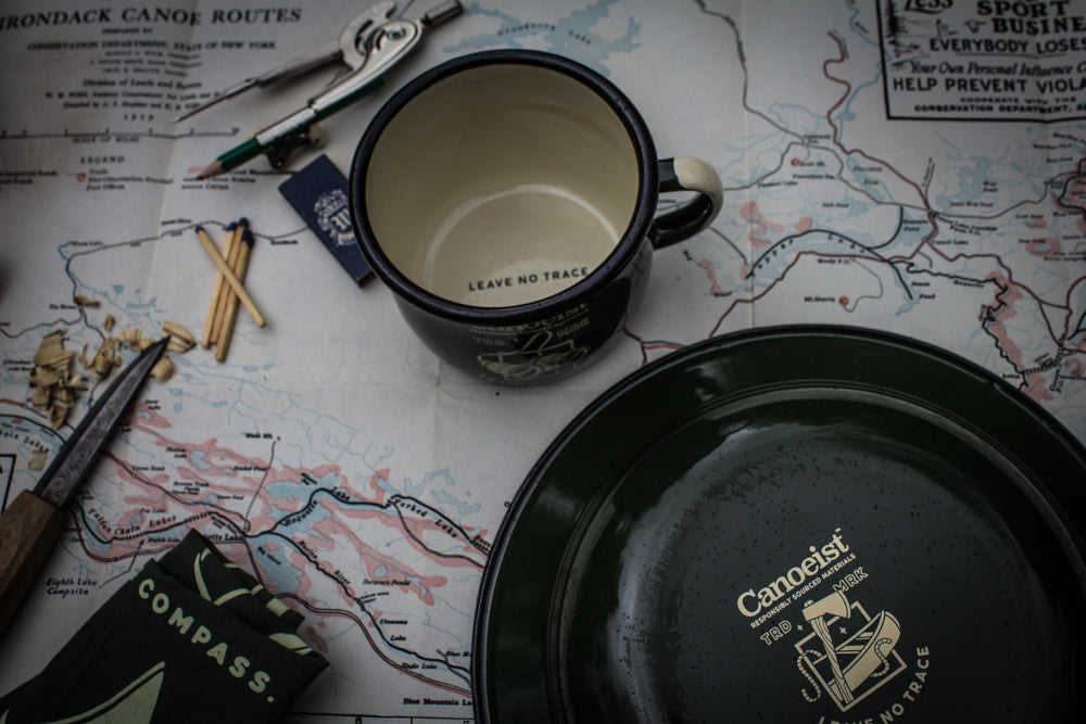 Canoeist Enamel Bellied Mug Set