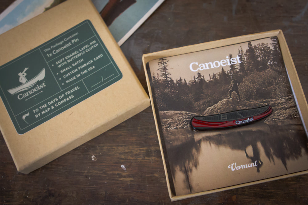 E.M. White Canoe - Enamel Pin - Red