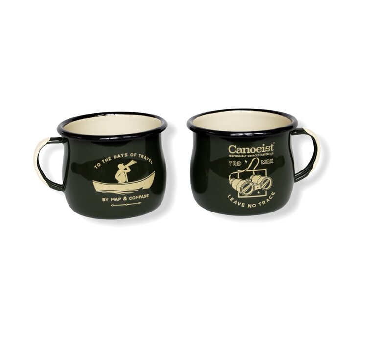 Canoeist Enamel Bellied Mug Set