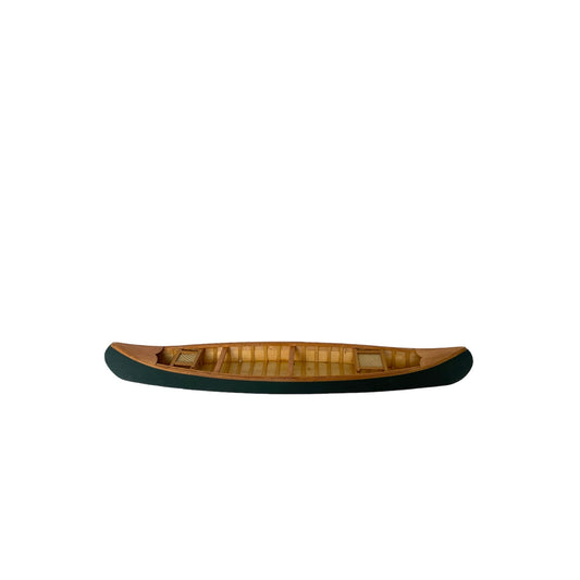 Vintage Model Indian Canoe Green Bottom Handmade Wood
