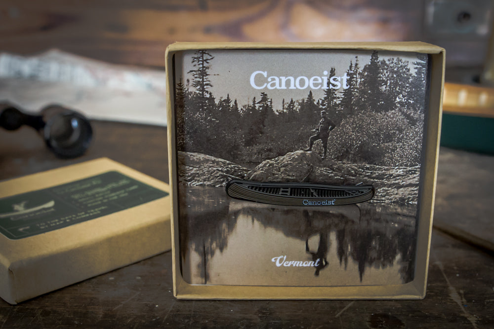 The Cedar Strip Wood Canoe - Enamel Pin