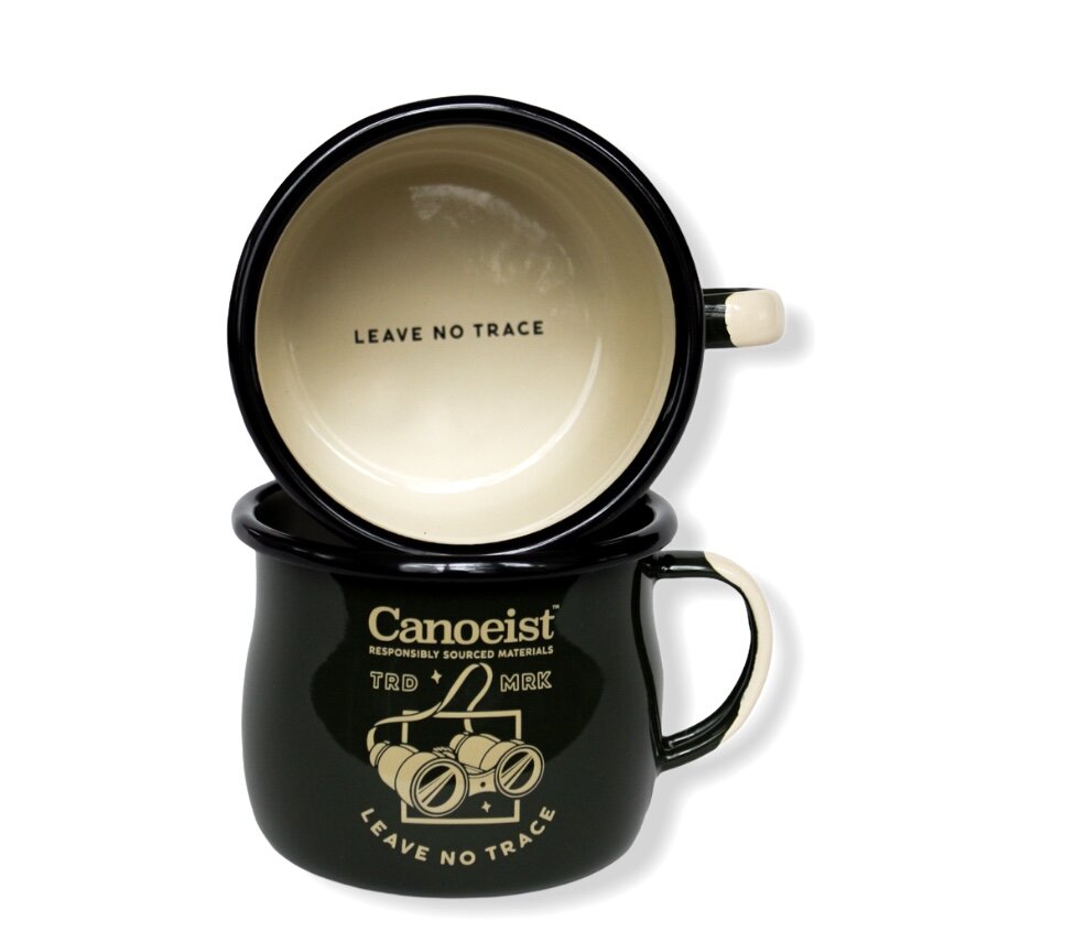 Canoeist Enamel Bellied Mug